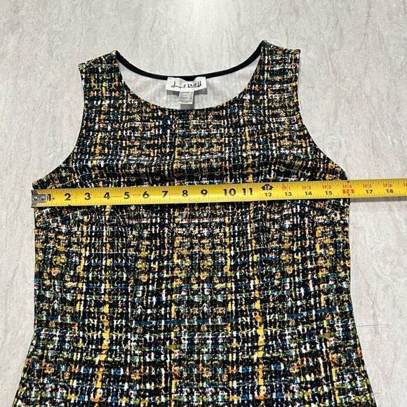 Joseph Ribkoff Multicolor Artsy Sleeveless Scoop Neck Sheath Dress Size 10 US - Picture 10 of 13